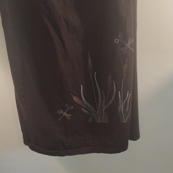 Vintage Viva City Dragonfly Wrap Maxi Skirt Sz M - Picture 2 of 7